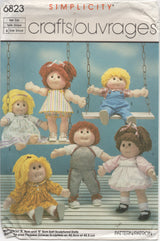 1980's Simplicity 18" doll wardrobe pattern - No. 6823