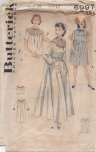 1950's Butterick peignoir, Short Nightgown or Bed Jacket pattern - Bust 30" - No. 6997