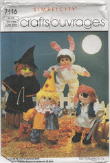 1980's Simplicity Halloween costumes for 18" dolls pattern - No. 7116