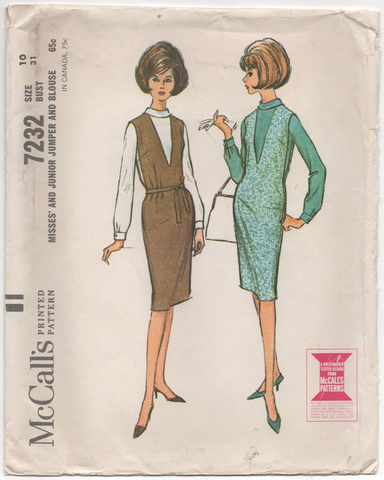 1960's McCall's One Piece Dress and Blouse - Bust 31