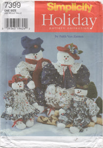 1990's Simplicity Snow Family Plush with outfits - No. 7399