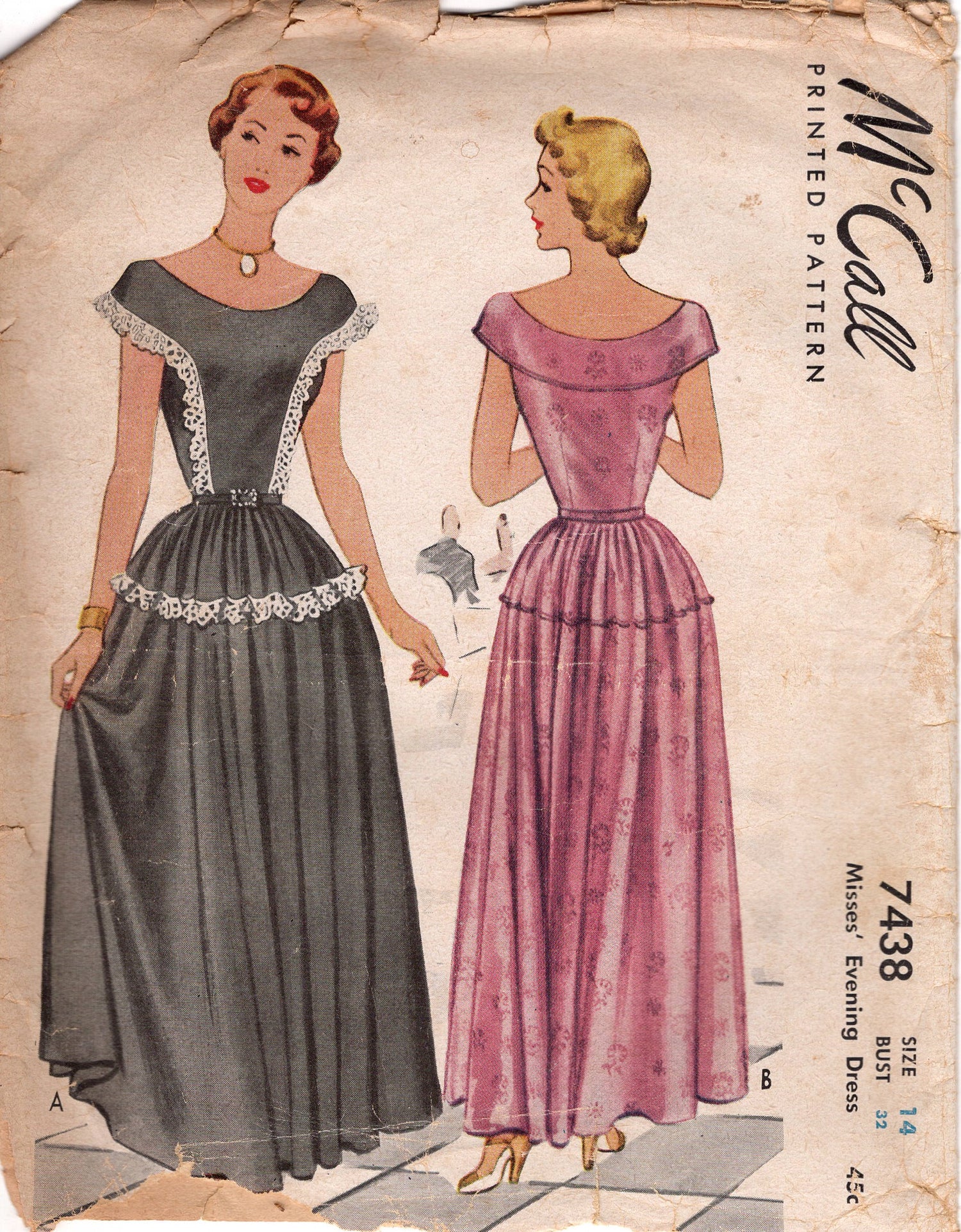 1940's McCall's Evening Dress Pattern with Dropped Shoulder and Gather Backroom Finds 1940's McCall's Evening Dress Pattern with Dropped Shoulder and Gather Backroom Finds