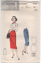 1950's Butterick "Quick and Easy" Slim Skirt - Waist 28" - No. 7456