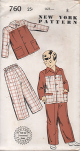 1950's New York Boy's Jacket with pockets and Pants - Chest 26" - No. 760