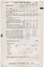 1950's Advance Long or Short Duster Coat - Bust 32" - No. 7716
