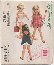 1960's McCall's Girl's Playsuit - Breast 24" - No. 7810