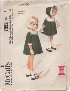 1960's McCall's by Helen Lee Girl's Dress with Large Yoke - Size 6 - No. 7992