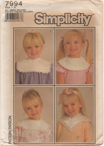 1980's Simplicity Child's Collar in Four Styles - OS - No. 7994