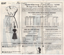 1960's Patt-O-Rama One Piece Dress with Scoop Neck- Bust 33" - No. 8247
