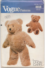 1980's Vogue 23" Stuffed Teddy Bear by Linda Carr - No. 8658