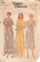 1970's Vogue Evening Gown with Cape sleeves- Bust 32.5" - No. 7105
