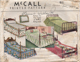 1940's McCall Ruffled Bedspreads for Single or Double Beds - No. 911