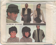 1980’s McCall's Vest, Hats, Earmuff covers, Scarf and Muff pattern - One size - No. 9227