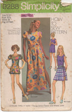 1970's Simplicity Romper with Overskirt - Bust 30.5" - No. 9288