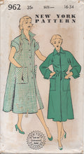 1950's New York Swing Coat with Buttons or Belt - Bust 34" - No. 962