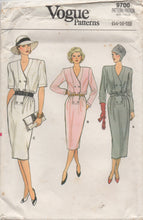 1980's Vogue Double Breasted Button Up Dress Pattern with Long or Short Sleeves - Bust 36-38-40" - UC/FF - No. 9700