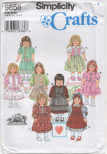 1990's Simplicity Wardrobe for 18" Doll pattern - No. 9856
