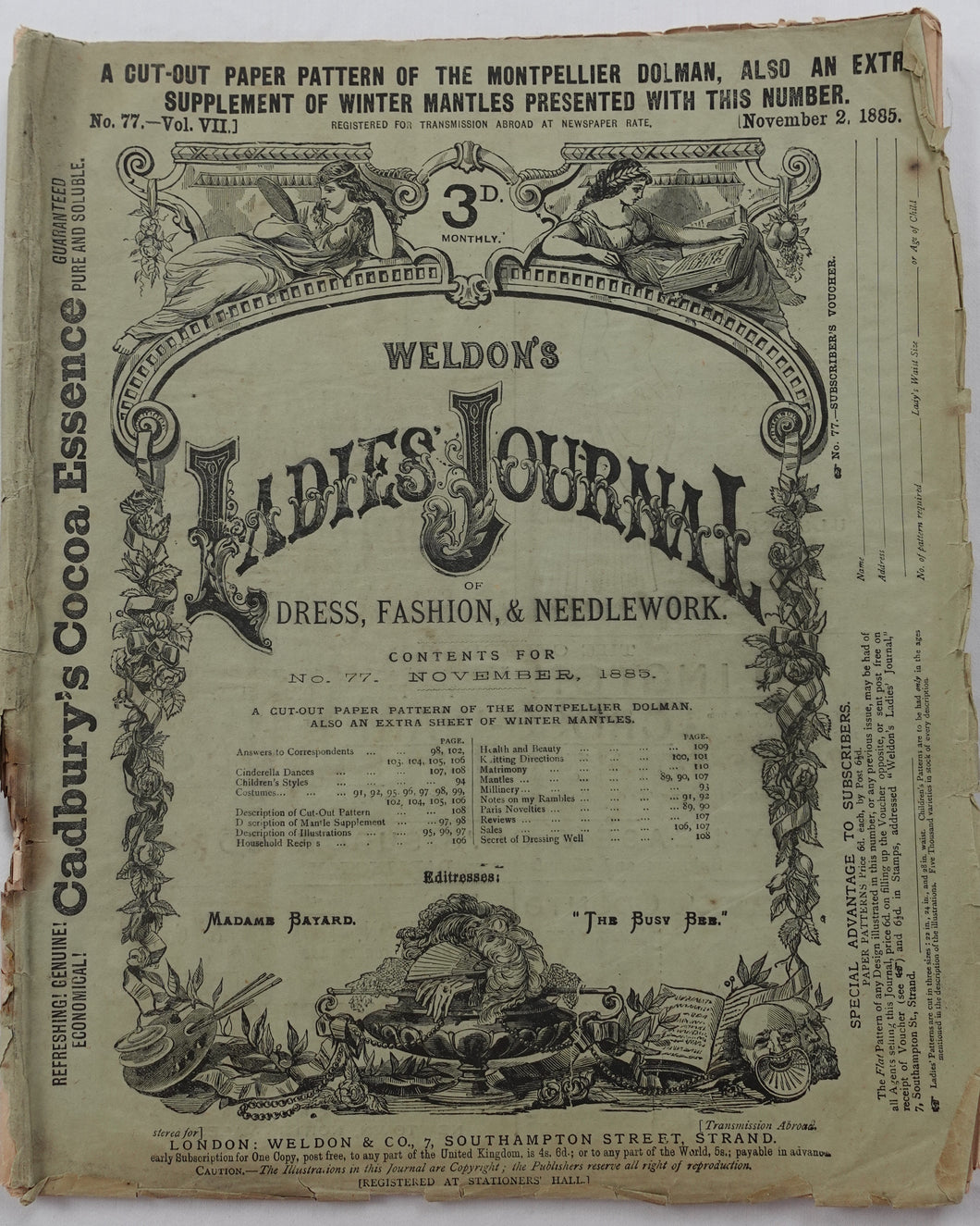 1885 Weldon's Ladies Journal Pattern book - PDF Download