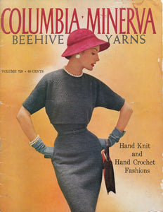 E-Book OOP 1950's Columbia Minerva Hand Knit and Crochet Booklet - Dress, Overskirt, Jacket, Sweaters - PDF Download - No. 720