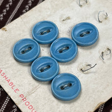 1950’s Blue Bonnet Pearlite Blue Buttons - Opaque - on card