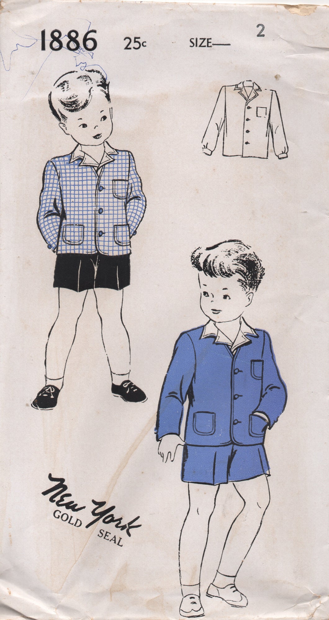 1940's New York Child's Three Piece Suit with Shorts - Chest 21
