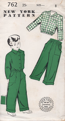 1950's New York Jacket with Elastic bottom and Pants with pockets - Chest 26