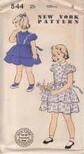 1950's New York Girl's Dress with Scallop detail Front and Double Skirt - Chest 24" - No. 844