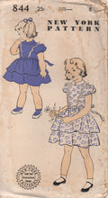 1950's New York Girl's Dress with Scallop detail Front and Double Skirt - Chest 26" - No. 844