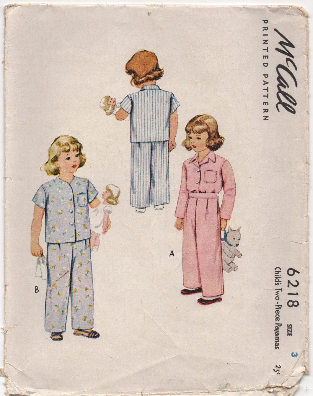 1940's McCall Child's Two Piece Pajamas - Chest 22