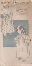 1940's New York Child's Nightgown in Two Sleeve lengths - Chest 23" - No. 1827