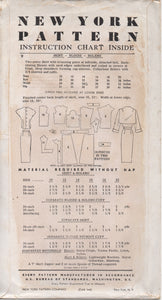 1950's New York by Jean Modiste Blouse with Back Buttons, Slim Skirt with side detail and Bolero - Bust 32" - UC/FF - No. 9