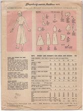 1950's Simplicity Designer One Piece Dress with Dramatic Collar & Bolero - Bust 32" - UC/FF - No. 8272