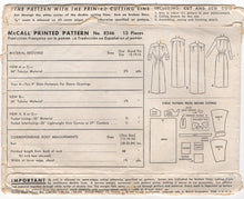 1950's McCall One-Piece Dress Pattern with Large Patch Pockets - Bust 30" - 34" - No. 8246