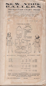 1950's New York Girl's Skirt with Detailed Suspenders and Blouse in Two styles - Breast 24" - No. 1899