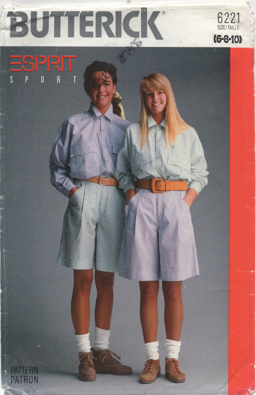 1988 Butterick ESPIRIT Oversize Shirt and Shorts - Bust 30.5-31.5-32.5