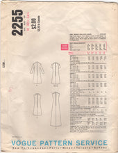 1960's Vogue Basic Design One Piece Dress with color blocking option - Bust 32.5" - No. 2255
