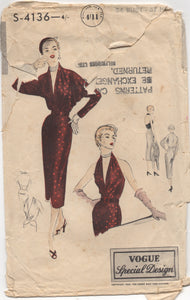 1950's Vogue Halter Top, Slim Skirt and Bolero with Dolman sleeves - Bust 34" - No. s-4136