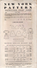 1950's New York Girl's Shirtwaist Dress with Short Sleeves and Two Necklines - Bust 30" - No. 664