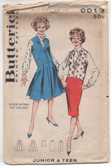 1950's Butterick Jacket, Full Skirt and Slim Skirt Pattern - Bust 32" - UC/FF - No. 9013