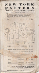 1950's New York Boy's Western shirt, Pants and Holster Pattern - Chest 26" - UC/FF - No. 837