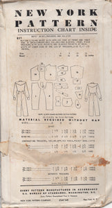 1950's New York Boy's Western shirt, Pants and Holster Pattern - Chest 26" - UC/FF - No. 837
