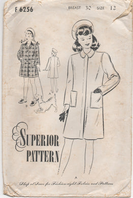 1940's Superior Girl's Coat and Beret Pattern - Chest 30