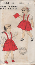 1950's New York Girl's Blouse and Skirt with Suspenders - Breast 23" - UC/FF - No. 644