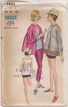 1960's Vogue Jacket, Tunic, Shorts and Pants - Bust 31" - UC/FF - No. 5885