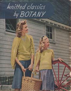 E-Book OOP 1940's Botany Knit Classics Booklet - Sweaters, Novelty Sweater, Socks, Afghans - PDF Download - Volume 6
