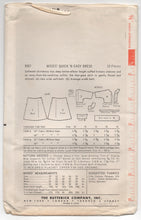 1960's Butterick One-Piece Button Up Rockabilly Dress Pattern - Bust 32" - UC/FF - No. 9367