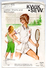 1970's Kwik Sew Shorts or Bermuda Shorts Pattern - Waist 27-30" - UC/FF - No. 405