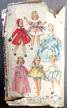 1950's Simplicity Wardrobe, Ball Gown, Cape, Full Dress, for Sweet Sue 22" Doll Pattern- UC/FF - No. 1336