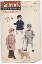 1950's Butterick Boy's Coat and Hat Pattern - 2 years - No. 6321