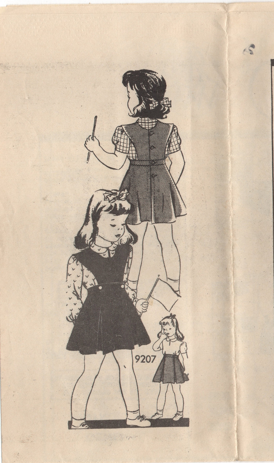1940's Marian Martin Girl's Jumper, Skirt and Blouse Pattern - Breast 23